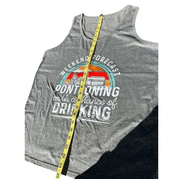 Tank Top women’s size XL gray “ weekend forecast” - Picture 6 of 6